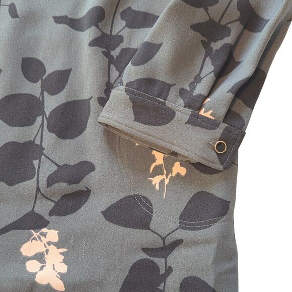 Boden Green Floral Long Sleeve Christobel  Shift Dress sz 14L - Picture 8 of 11